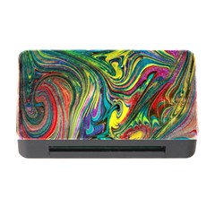 Intricate Painted Swirls Memory Card Reader With Cf by kaleidomarblingart