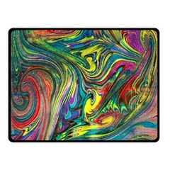 Intricate Painted Swirls Double Sided Fleece Blanket (small)  by kaleidomarblingart