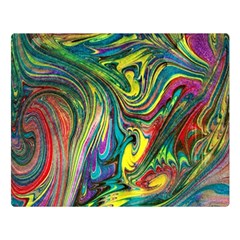 Intricate Painted Swirls Double Sided Flano Blanket (large)  by kaleidomarblingart