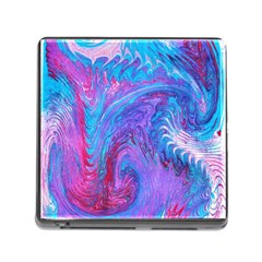 Blue on violet feathers Memory Card Reader (Square 5 Slot)