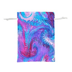 Blue on violet feathers Lightweight Drawstring Pouch (S)