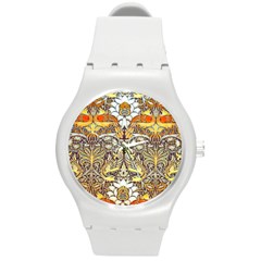 Adorable Florals Round Plastic Sport Watch (m) by themeaniestore