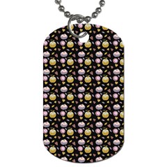 Shiny Pumpkins On Black Background Dog Tag (two Sides) by SychEva