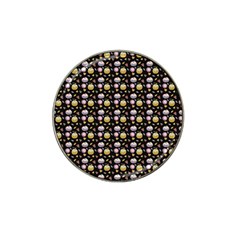 Shiny Pumpkins On Black Background Hat Clip Ball Marker by SychEva