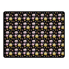 Shiny Pumpkins On Black Background Fleece Blanket (small) by SychEva