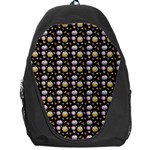 Shiny Pumpkins On Black Background Backpack Bag Front