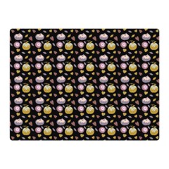 Shiny Pumpkins On Black Background Double Sided Flano Blanket (mini)  by SychEva