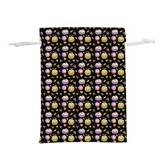 Shiny Pumpkins On Black Background Lightweight Drawstring Pouch (s) by SychEva