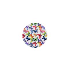 Bright Butterflies Circle In The Air 1  Mini Buttons by SychEva