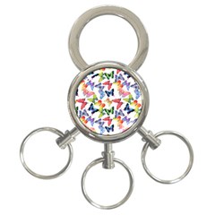 Bright Butterflies Circle In The Air 3-ring Key Chain by SychEva