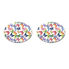 Bright Butterflies Circle In The Air Cufflinks (oval) by SychEva