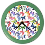 Bright Butterflies Circle In The Air Color Wall Clock Front