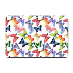 Bright Butterflies Circle In The Air Small Doormat  by SychEva