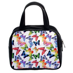 Bright Butterflies Circle In The Air Classic Handbag (two Sides) by SychEva