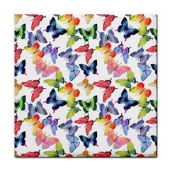 Bright Butterflies Circle In The Air Face Towel by SychEva