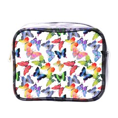 Bright Butterflies Circle In The Air Mini Toiletries Bag (one Side) by SychEva