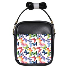 Bright Butterflies Circle In The Air Girls Sling Bag by SychEva