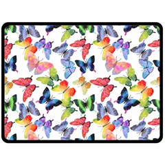 Bright Butterflies Circle In The Air Fleece Blanket (large)  by SychEva