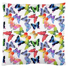 Bright Butterflies Circle In The Air Large Cushion Case (one Side) by SychEva