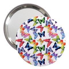 Bright Butterflies Circle In The Air 3  Handbag Mirrors by SychEva