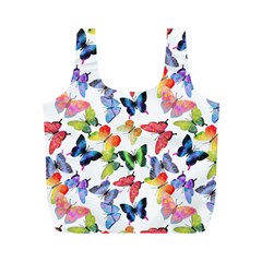 Bright Butterflies Circle In The Air Full Print Recycle Bag (m) by SychEva