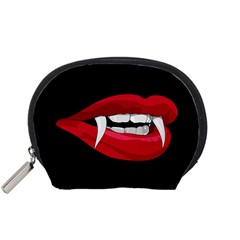 Glam Lipstick Vampire Teeth Accessory Pouch (small) by VernenInk