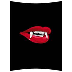 Glam Lipstick Vampire Teeth Back Support Cushion by VernenInk