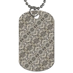 Vintage Pattern Geometric Mosaic Dog Tag (two Sides) by dflcprintsclothing