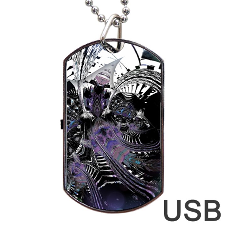 When Gears Turn Dog Tag USB Flash (Two Sides)