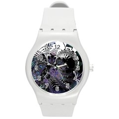 When Gears Turn Round Plastic Sport Watch (m) by MRNStudios