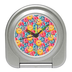 Multicolored Donuts Travel Alarm Clock by SychEva