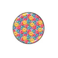 Multicolored Donuts Hat Clip Ball Marker by SychEva