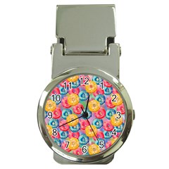 Multicolored Donuts Money Clip Watches by SychEva