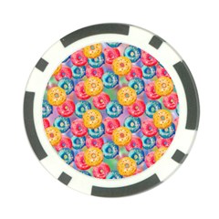 Multicolored Donuts Poker Chip Card Guard by SychEva