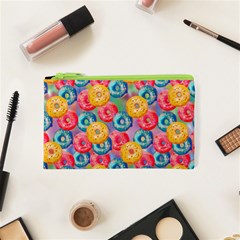 Multicolored Donuts Cosmetic Bag (xs) by SychEva