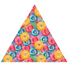 Multicolored Donuts Wooden Puzzle Triangle by SychEva