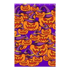 Purple And Orange Pumpkins, Crazy Halloween Pattern, Jack O  Lantern Shower Curtain 48  X 72  (small) 