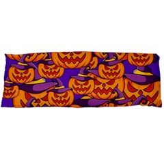 Purple And Orange Pumpkins, Crazy Halloween Pattern, Jack O  Lantern Body Pillow Case Dakimakura (two Sides) by Casemiro