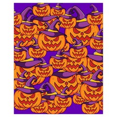 Purple And Orange Pumpkins, Crazy Halloween Pattern, Jack O  Lantern Drawstring Bag (small) by Casemiro