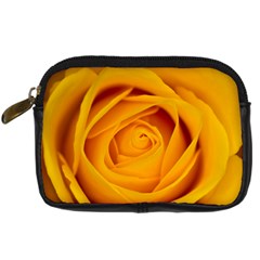 Yellow Rose Digital Camera Leather Case by JeanKellyPhoto