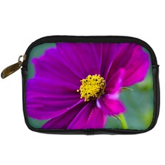 Purple Cosmos Digital Camera Leather Case by JeanKellyPhoto