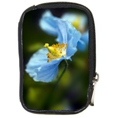 Blue Himalayan Poppy Compact Camera Leather Case by JeanKellyPhoto