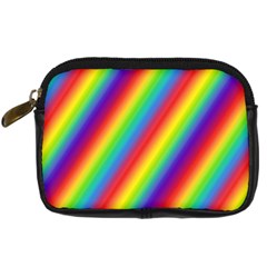 Diagonal Stripes In Motion Digital Camera Leather Case by JeanKellyPhoto