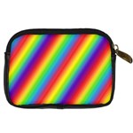 Diagonal Stripes in Motion Digital Camera Leather Case Back