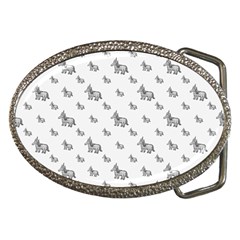 Grey Unicorn Sketchy Style Motif Drawing Pattern Belt Buckles by dflcprintsclothing