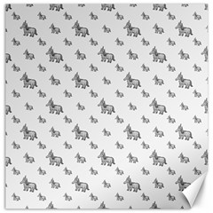 Grey Unicorn Sketchy Style Motif Drawing Pattern Canvas 20  X 20  by dflcprintsclothing