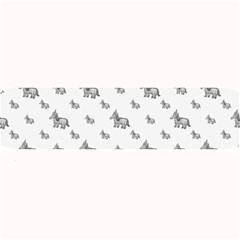 Grey Unicorn Sketchy Style Motif Drawing Pattern Large Bar Mats by dflcprintsclothing