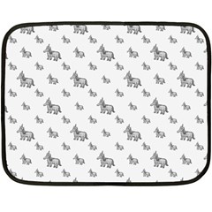 Grey Unicorn Sketchy Style Motif Drawing Pattern Fleece Blanket (mini) by dflcprintsclothing