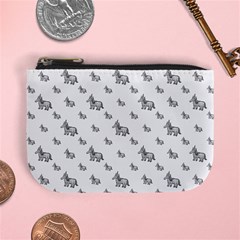 Grey Unicorn Sketchy Style Motif Drawing Pattern Mini Coin Purse by dflcprintsclothing