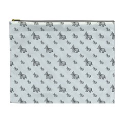 Grey Unicorn Sketchy Style Motif Drawing Pattern Cosmetic Bag (xl) by dflcprintsclothing